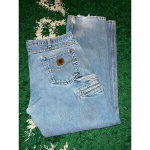 Y2K Carhartt Relaxed Fit Denim Jeans Bottoms Workwear 36x32 2000s